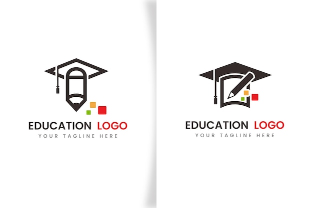 best online education and graduation book cap icon logo template design concept