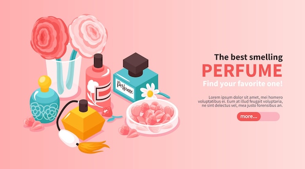 Vector best perfume fragrances banner