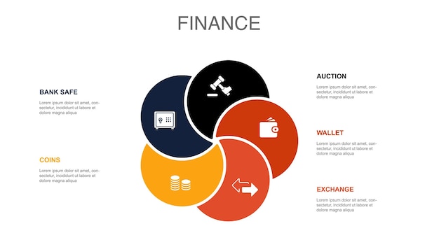 Migliori pratiche strategia investimento marketing icone dei processi aziendali modello di layout di progettazione infografica concetto di presentazione creativa con 5 passaggi