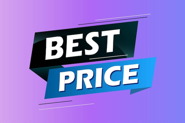 Best price word concept vector illustration with lines 3d style for social media landing page