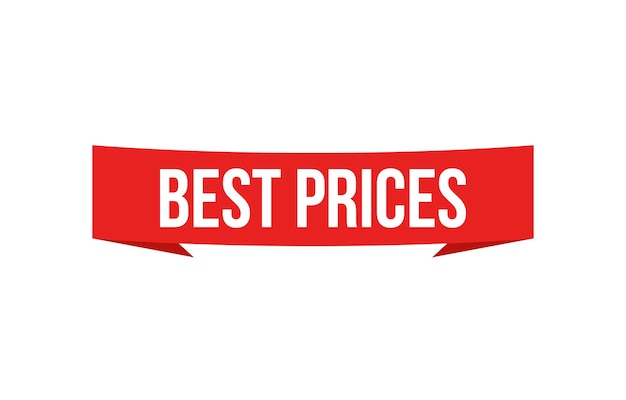 Vector best prices vector banner ribbon design