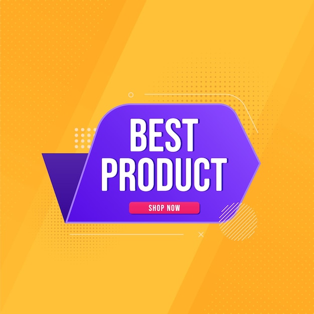 Vector best product vector banner in modern style