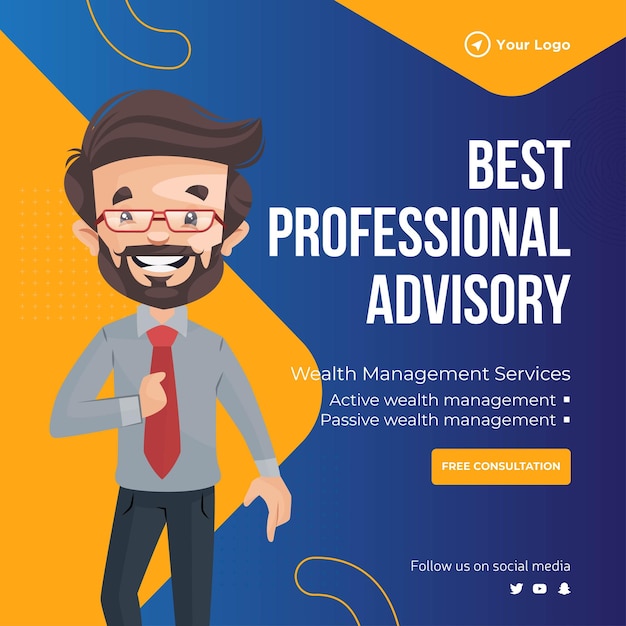 Best professional advisory banner design template