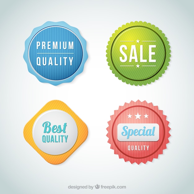 Vector best quality badges