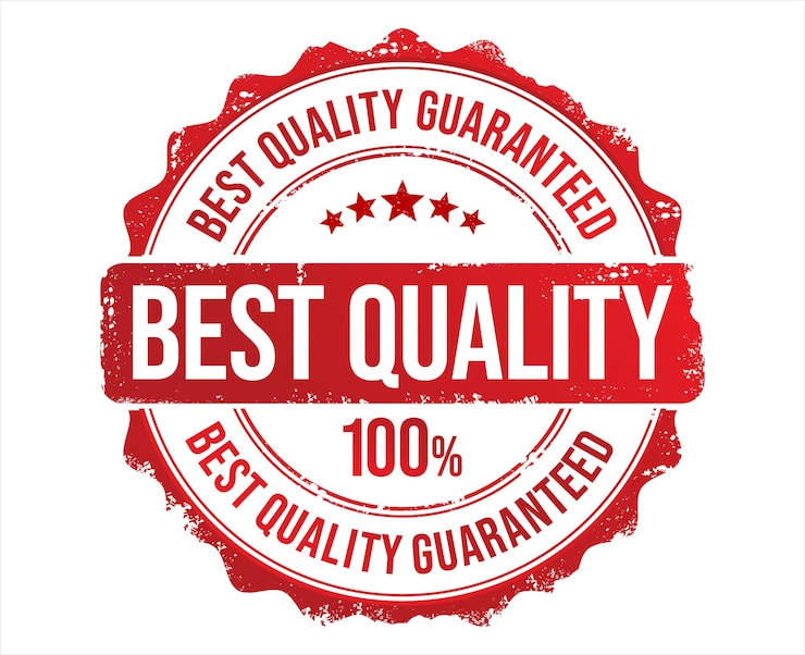 Vector best quality guarantee red seal isolated vector on white background