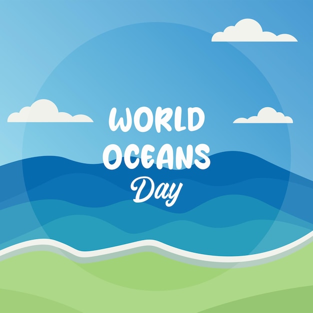 Vector best quality ocean day template