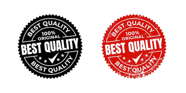 Vector best quality product label badge grunge stamp design. vector grunge rubber stamp