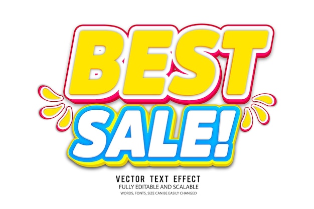 Best Sale 3d Editable Text Effect Vector Template With Cute Background