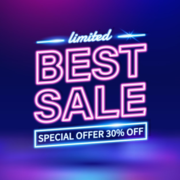 Best sale text with neon effect