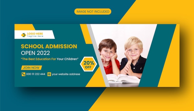 the best School admission Facebook cover and web banner design