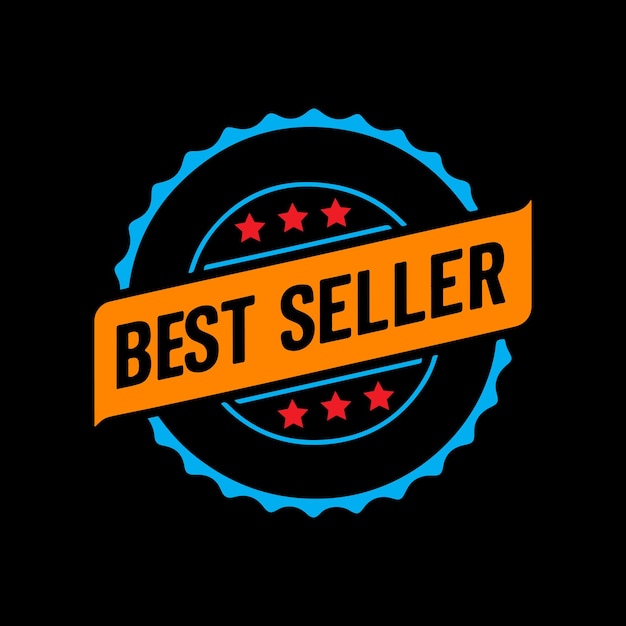 best seller badge vector art illustration