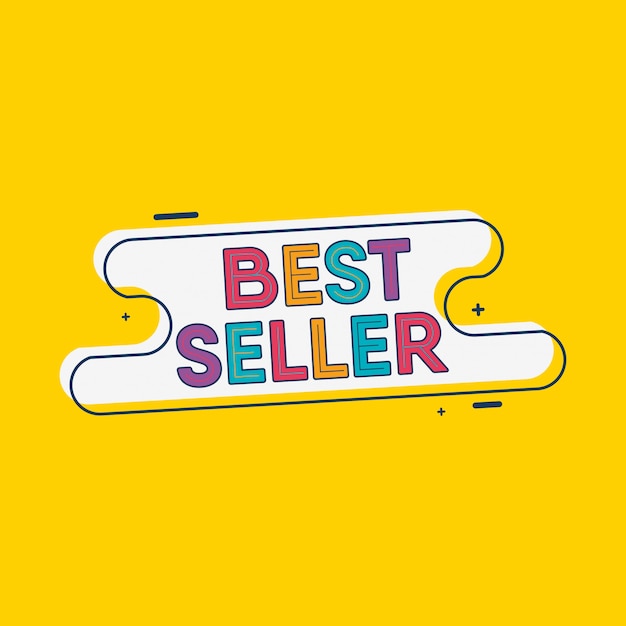 Vector best seller design template.