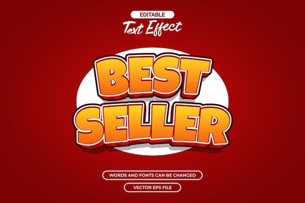 Best seller editable text effect with 3d text style