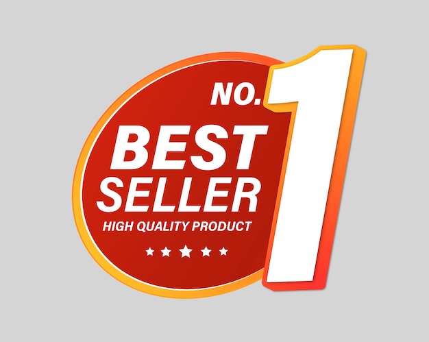 Premium Vector  Best seller no1 award vector design