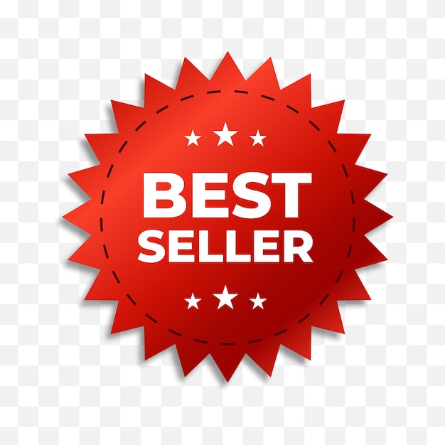 Vector best seller red ribbon isolated. business label. vector eps 10