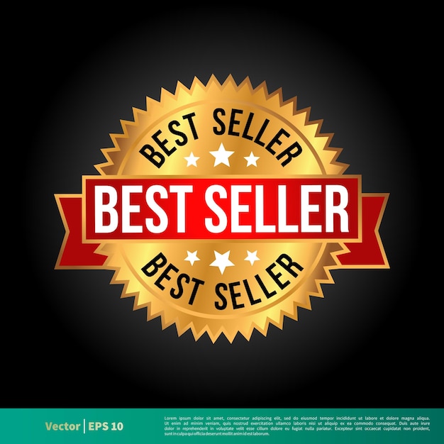 Vettore best seller stamp seal banner vector template illustration design vector eps 10