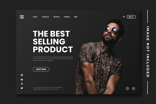 Vector the best selling product landing page template