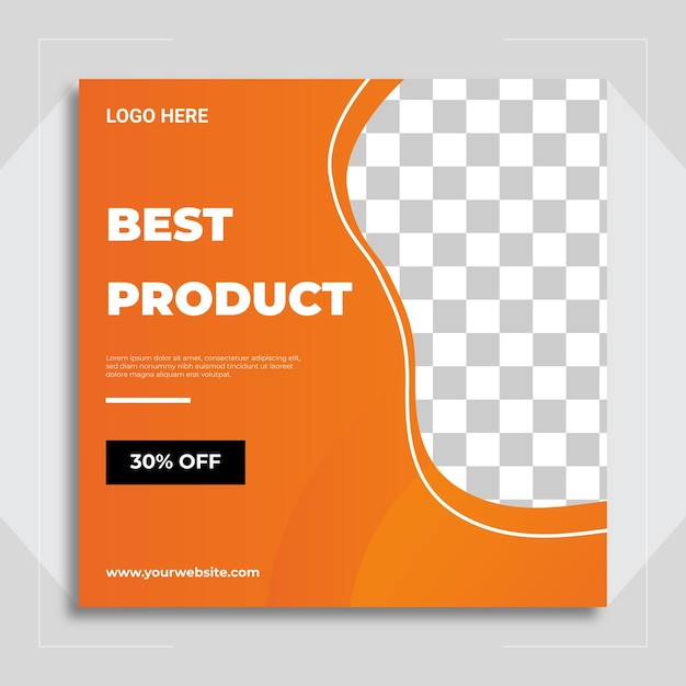 Vector best selling product social media post design