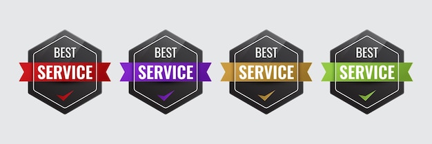 Best service badge logo icon template