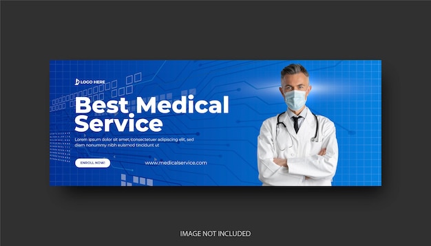 best service medical social media post or facebook cover design template 