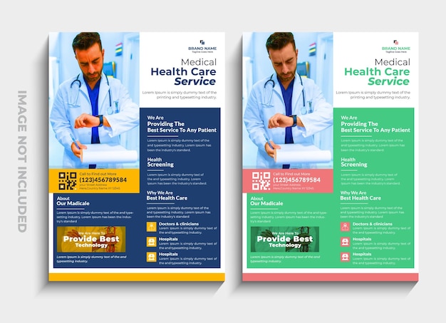 best services medical flyer design template