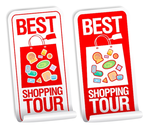 Best shopping tour stickers templates