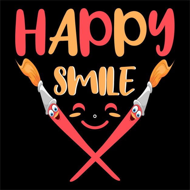 best smile t shirt design vector