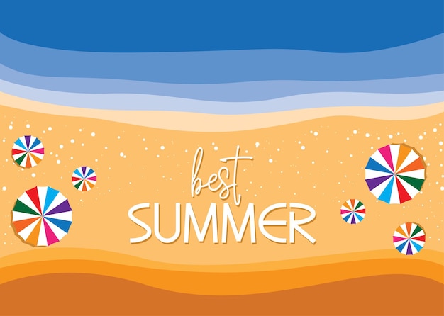 Best Summer on the beach illustration