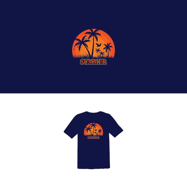 Vector best summer tshirt design template