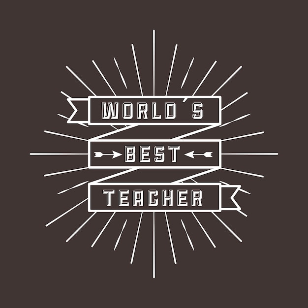 Vector best teacher  design