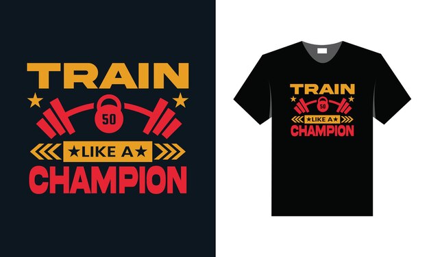 best typography t shirt design for gym and fitness inspiration