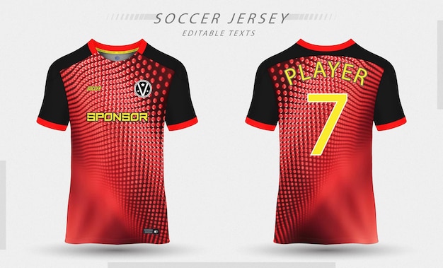 Miglior design della maglietta sportiva del modello di maglia da calcio vettoriale