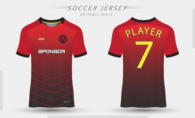 最高のベクトル サッカー ジャージー テンプレート スポーツ t シャツ デザイン