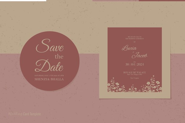 best Wedding card Design composition classic style