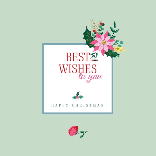 Vector best wishes christmas greetings card vector design