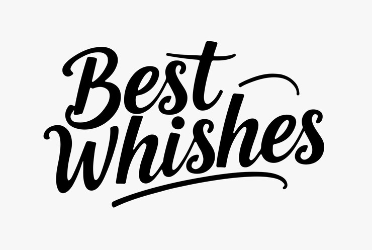Vector best wishes lettering
