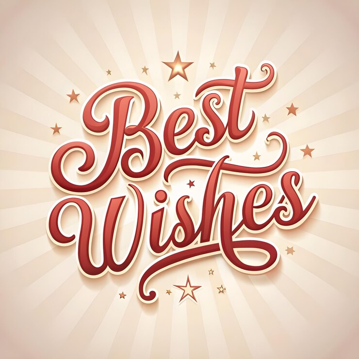 Best wishes lettering