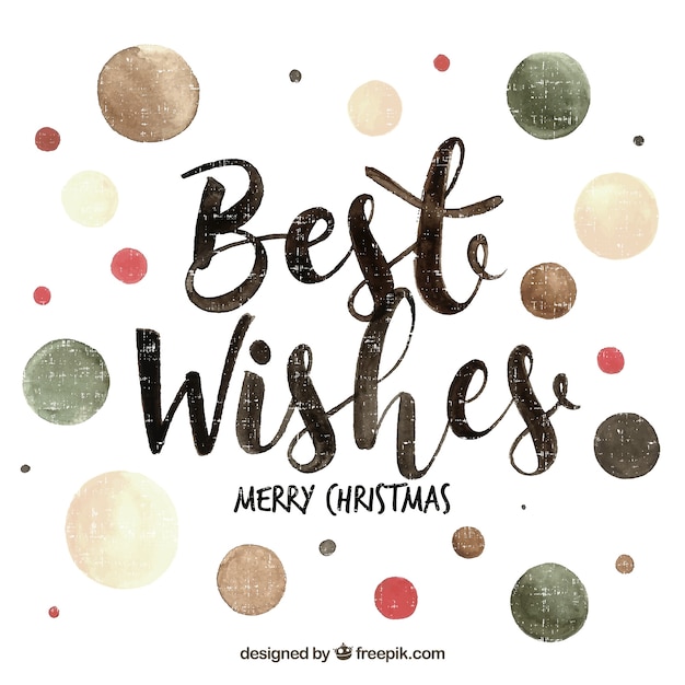 Vector best wishes for merry christmas in lettering