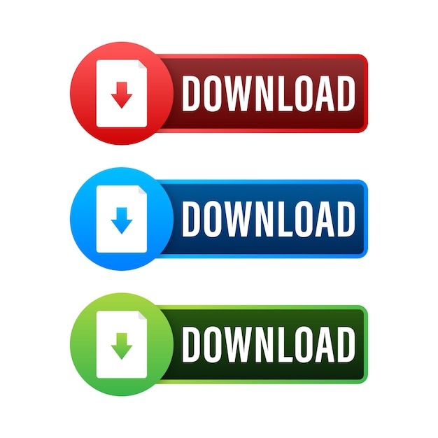 Bestandspictogram downloaden Document downloaden concept Trendy platte ontwerpafbeelding met lange schaduw