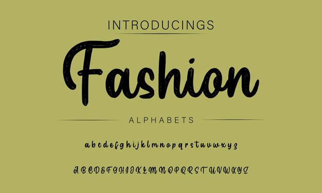 Beste alfabet schilderen verf kwast schoonheid script logo lettertype lettertype handgeschreven
