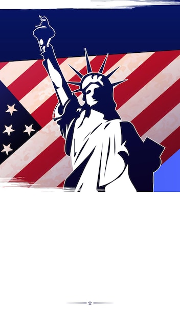 Beste banner met het nationale symbool van de vlag van de vs van het ontwerpelement van amerika