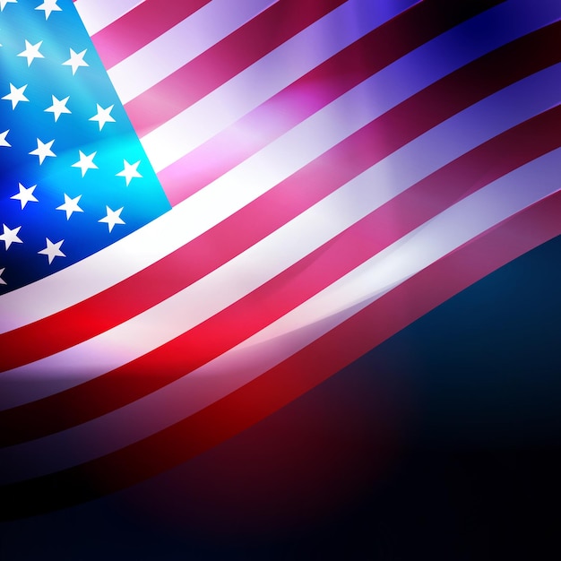 Beste banner met vlag van amerika nationaal symbool van de vs