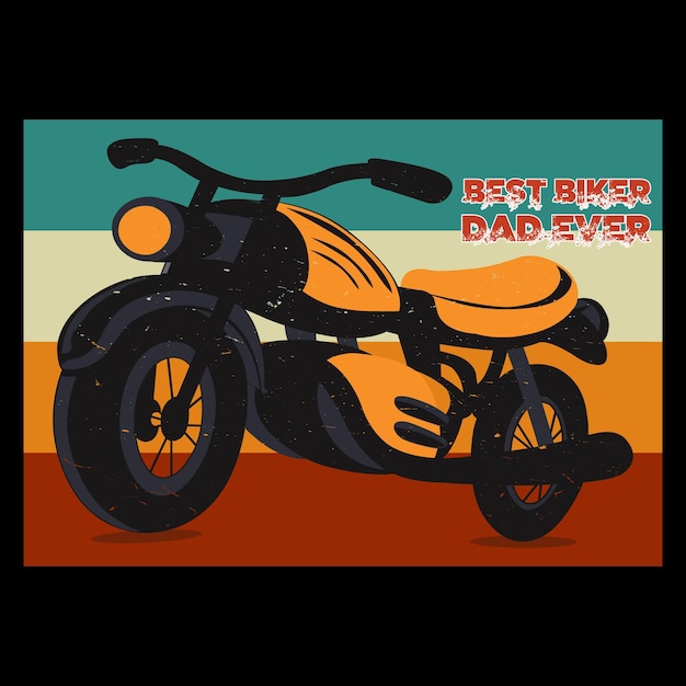 Beste Biker-papa ooit vectorillustratie