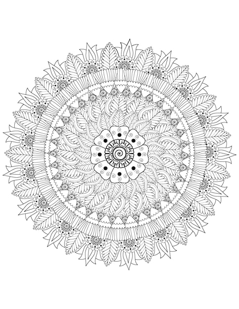 Beste bloemkleurmandala en mandala-kleurboek voor volwassenen