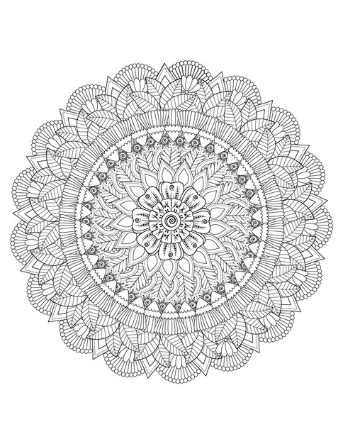 Beste bloemkleurmandala en mandala-kleurboek voor volwassenen