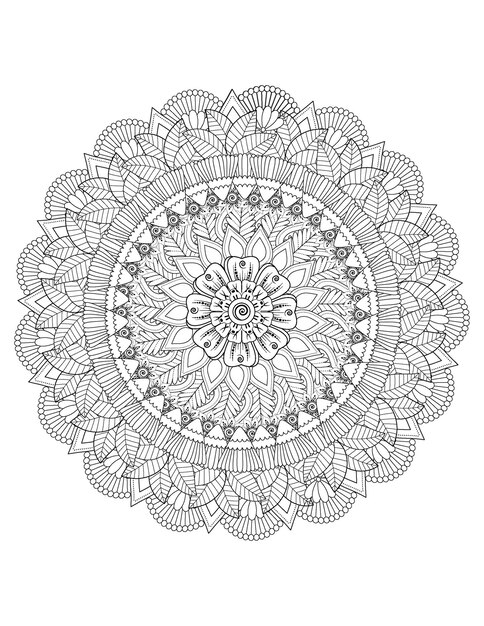 Beste bloemkleurmandala en mandala-kleurboek voor volwassenen