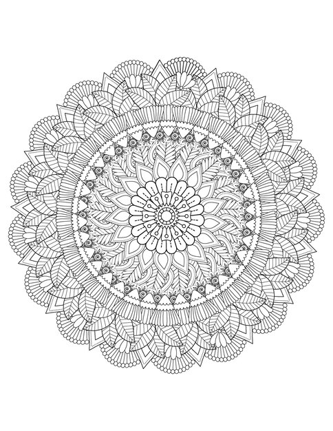 Beste bloemkleurmandala en mandala-kleurboek voor volwassenen