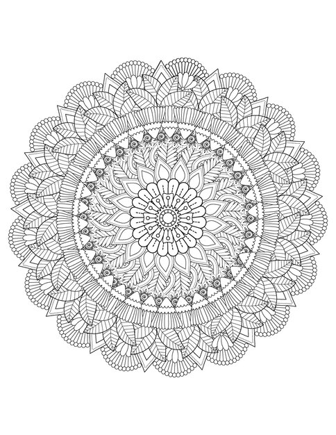 Beste bloemkleurmandala en mandala-kleurboek voor volwassenen