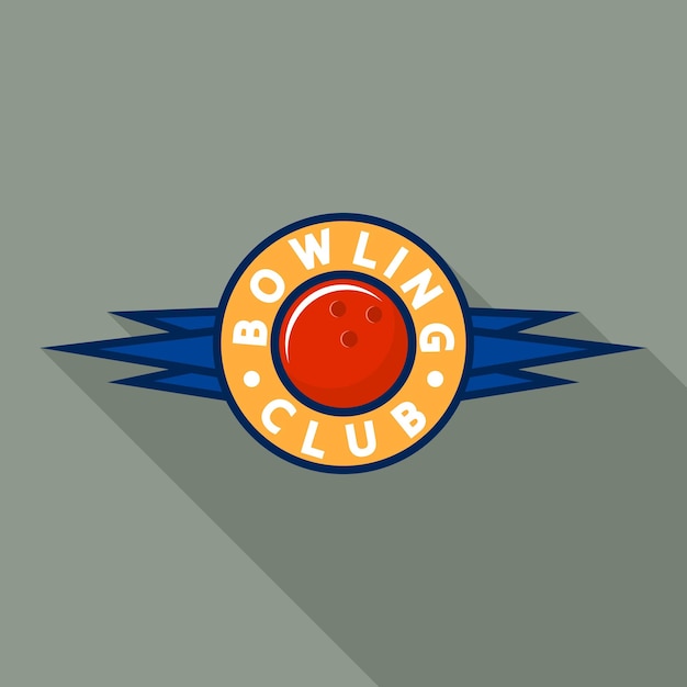 Vector beste bowlingclub logo vlakke afbeelding van beste bowlingclub vector logo voor webdesign