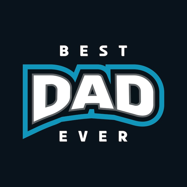 Beste dad ooit ontwerp typografie tshirt graphics print poster banner slogan vectorillustratie